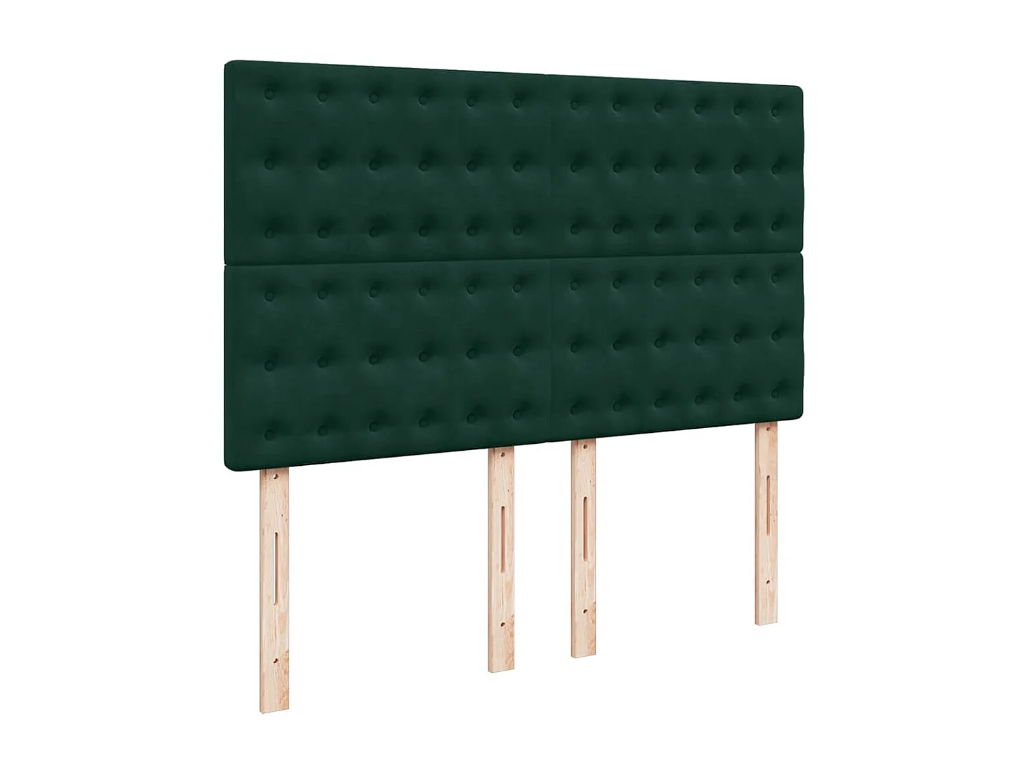 Sommier à lattes de lit et matelas Vert foncé 160x200cm Velours