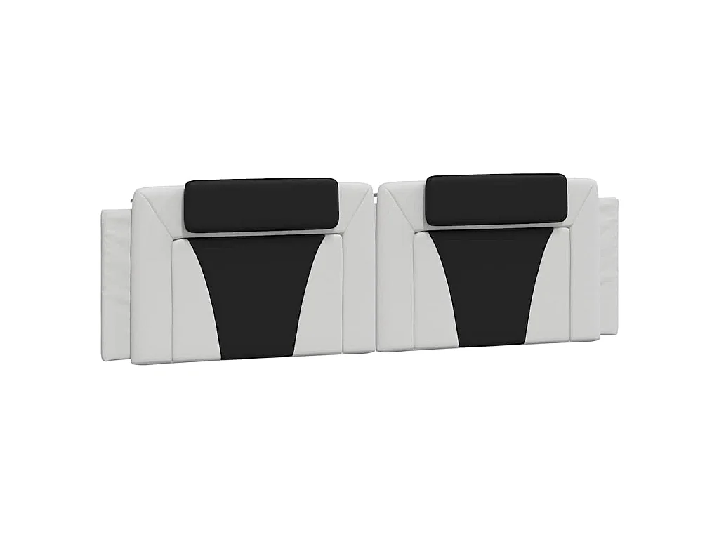 Cadre de lit Viana sans matelas blanc et noir 180x200 cm similicuir