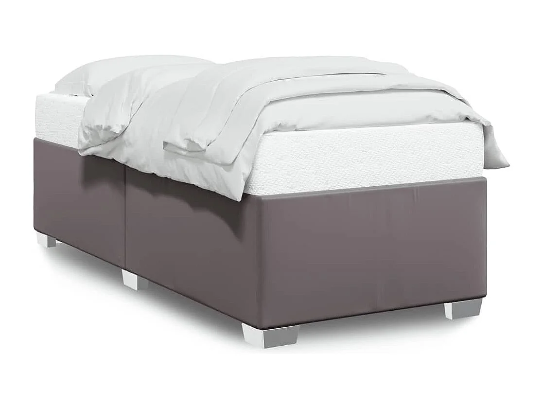 Cadre de lit sans matelas gris 80x200 cm similicuir