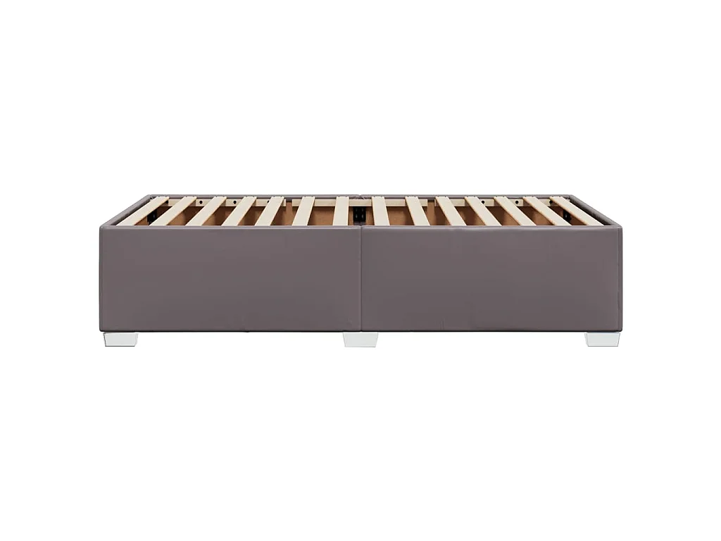 Bedframe kunstleer grijs 80x200 cm