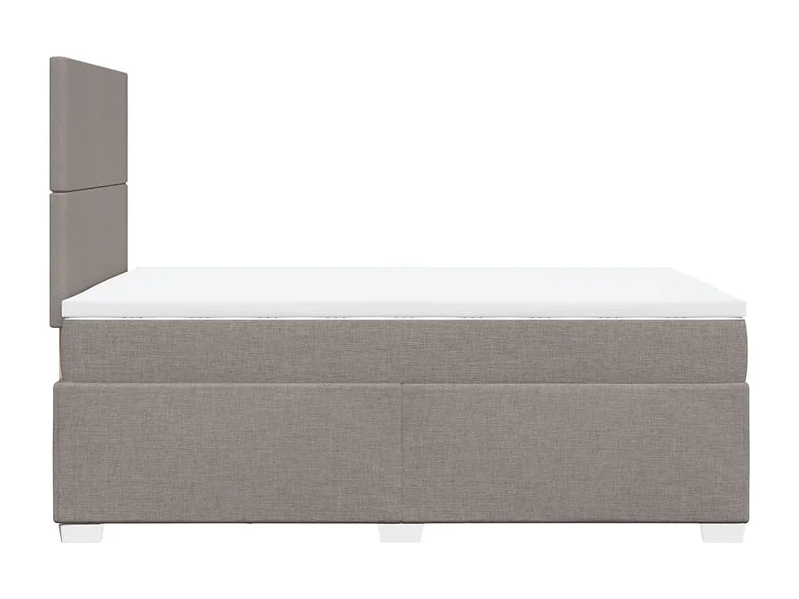 Sommier à lattes de lit avec matelas Taupe 120x200 cm Tissu