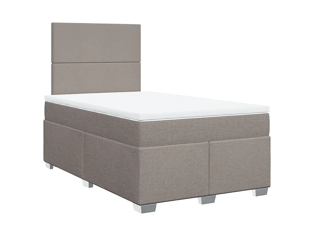 Boxspringbett mit Matratze Taupe 120x200 cm Stoff