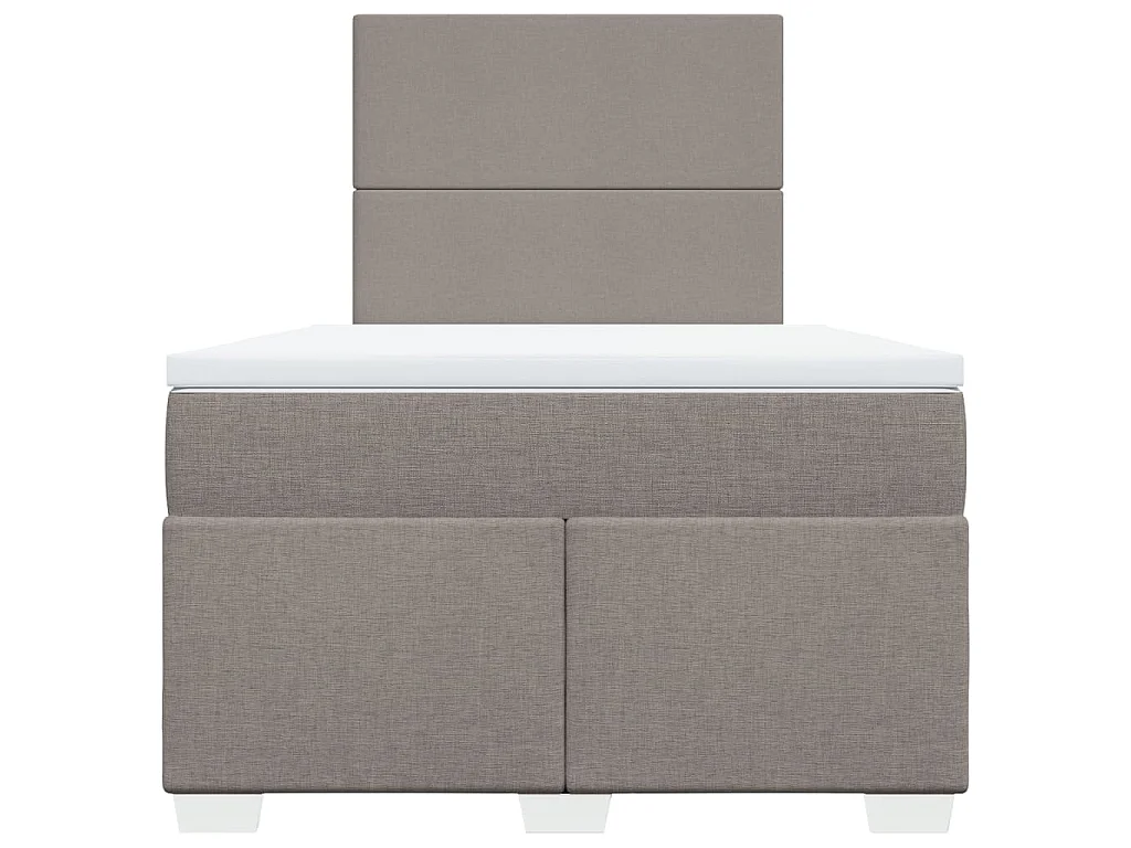 Boxspringbett mit Matratze Taupe 120x200 cm Stoff