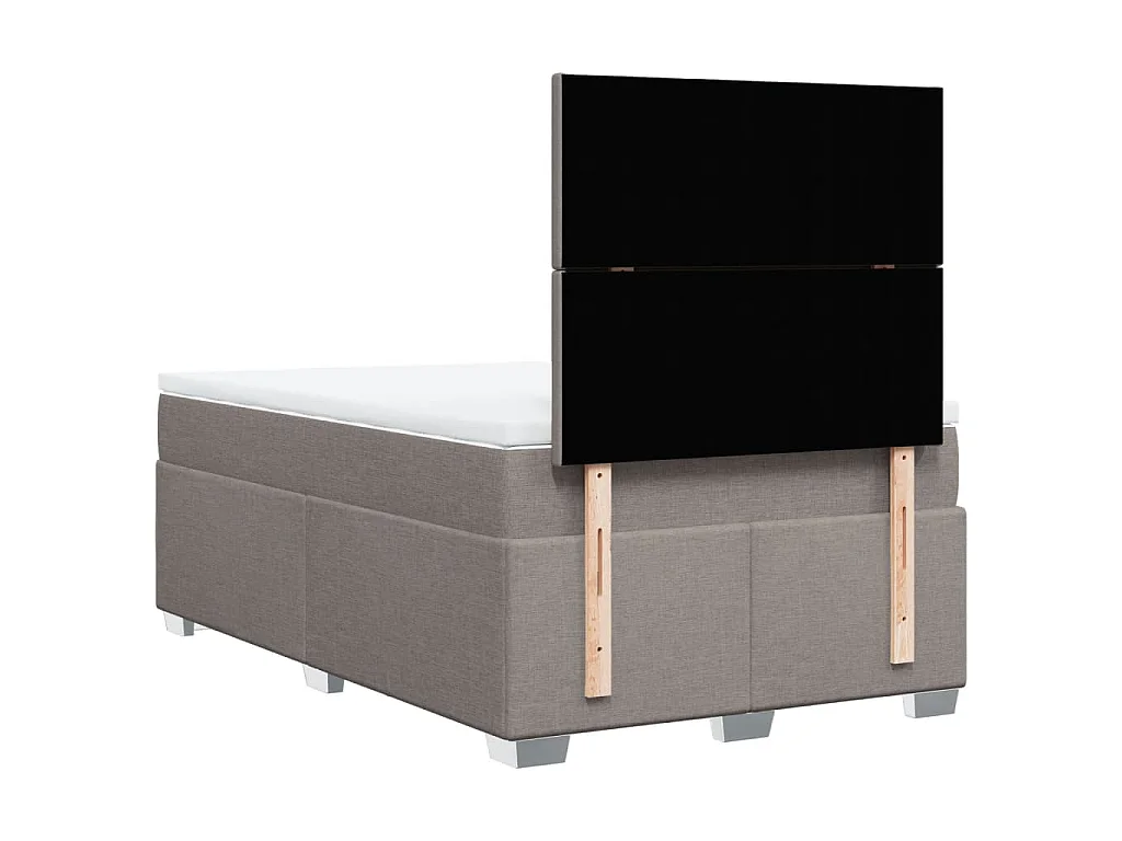 Boxspringbett mit Matratze Taupe 120x200 cm Stoff