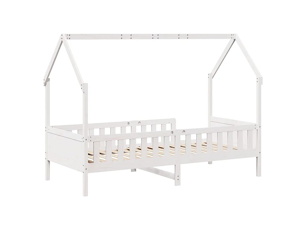 Cadre de lit d'enfants forme de maison sans matelas pin