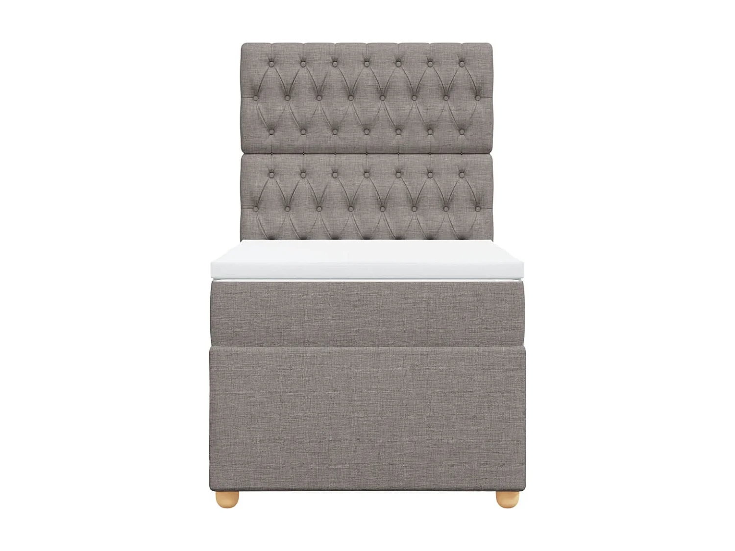 Boxspring met matras stof taupe 80x200 cm