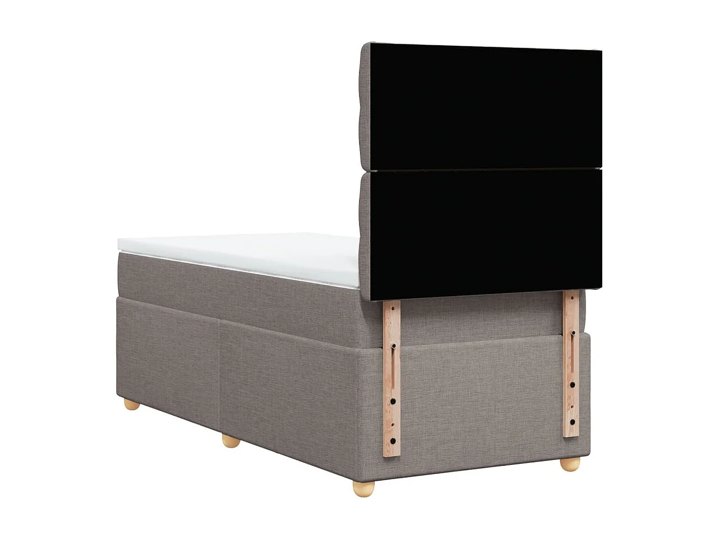 Boxspring met matras stof taupe 80x200 cm