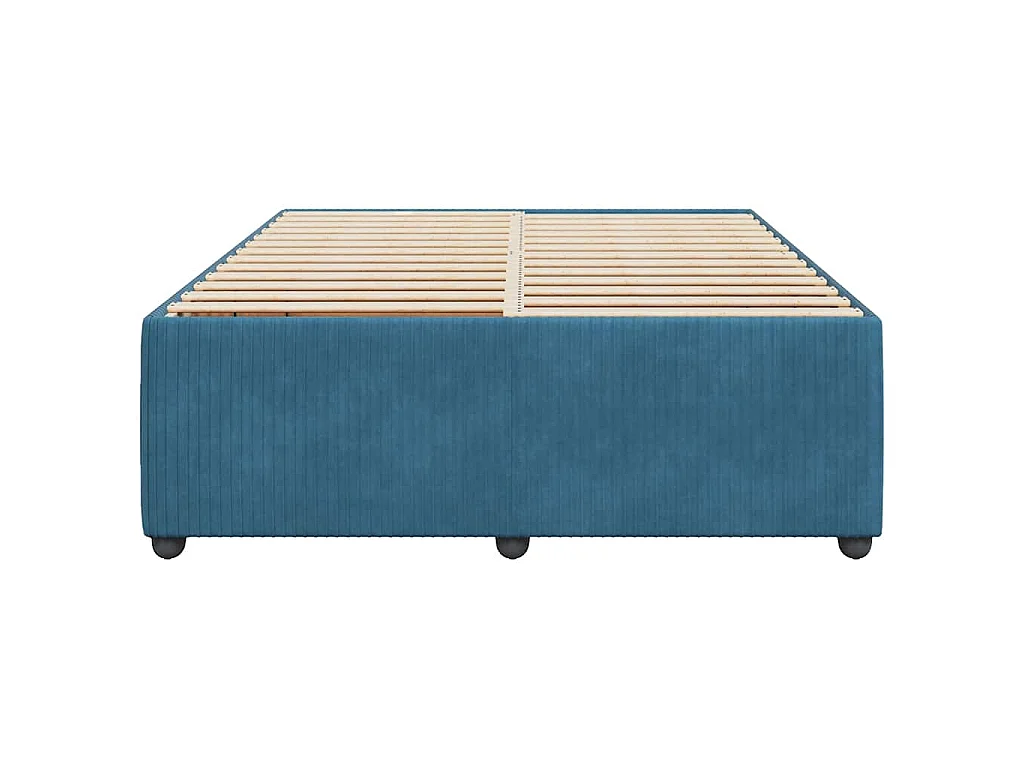 Bettgestell Blau 160x200 cm Samt