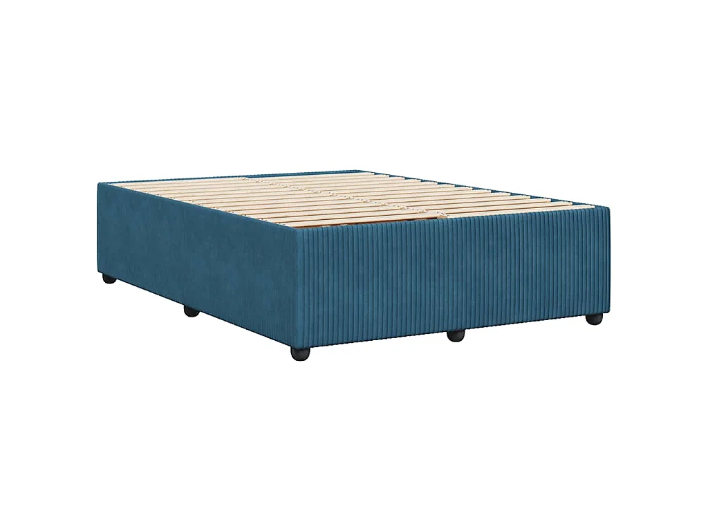 Bettgestell Blau 160x200 cm Samt