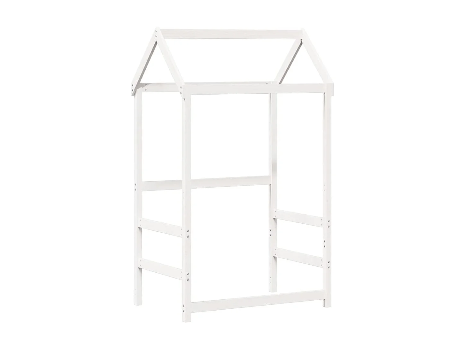 Lit de jour avec toit sans matelas blanc 90x190 cm bois massif