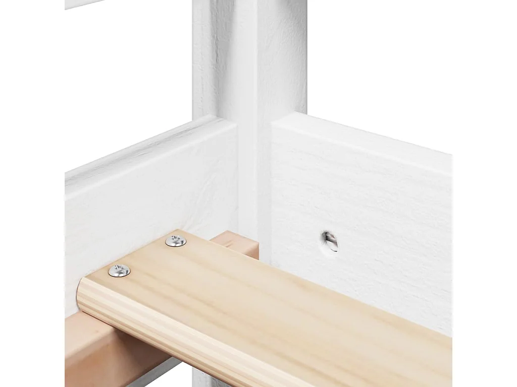 Lit de jour avec toit sans matelas blanc 90x190 cm bois massif