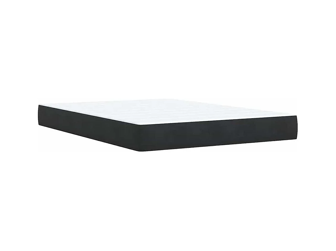 Boxspringbett mit Matratze Schwarz 140x190 cm Samt