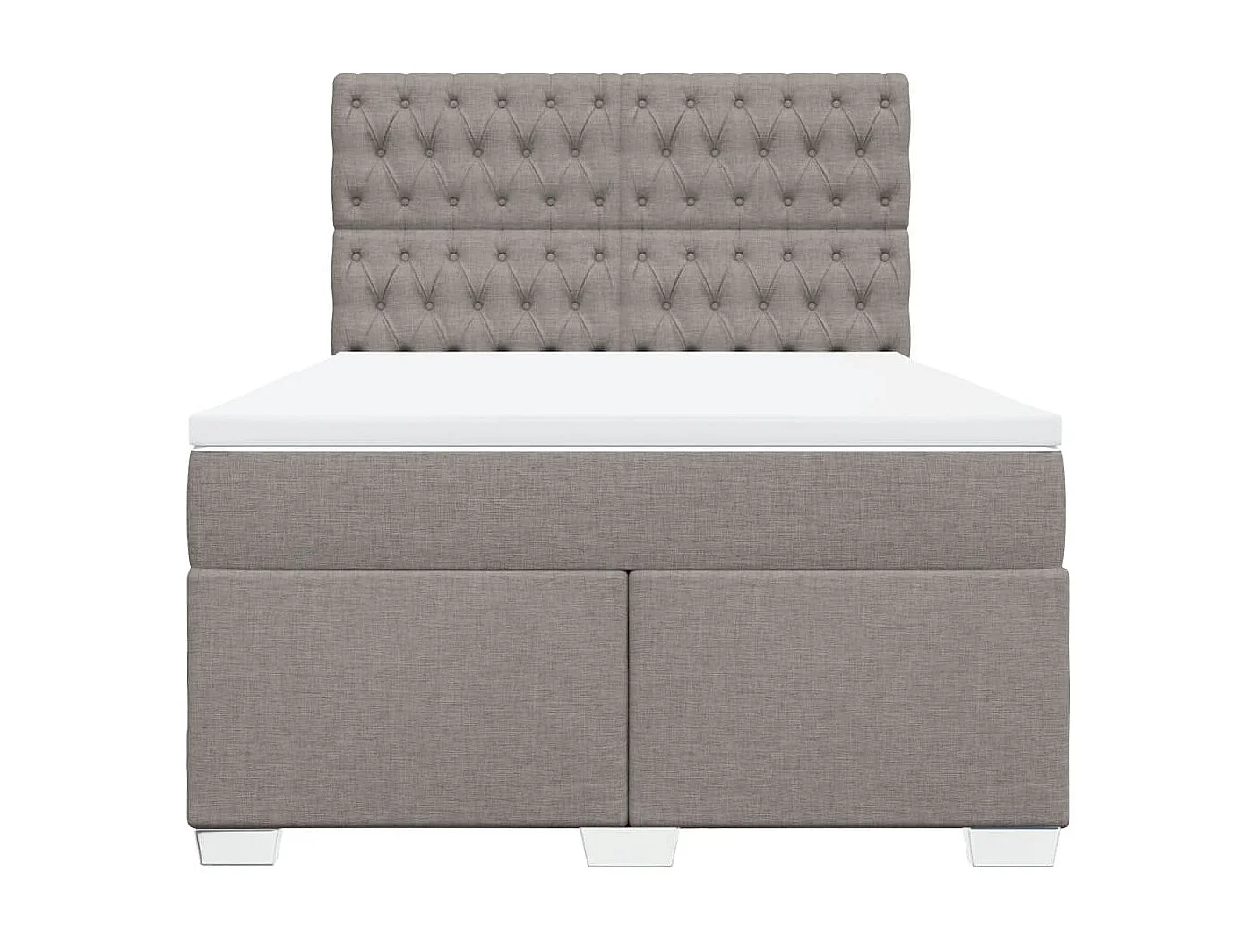Giroletto a Molle con Materasso Tortora 140x190 cm in Tessuto