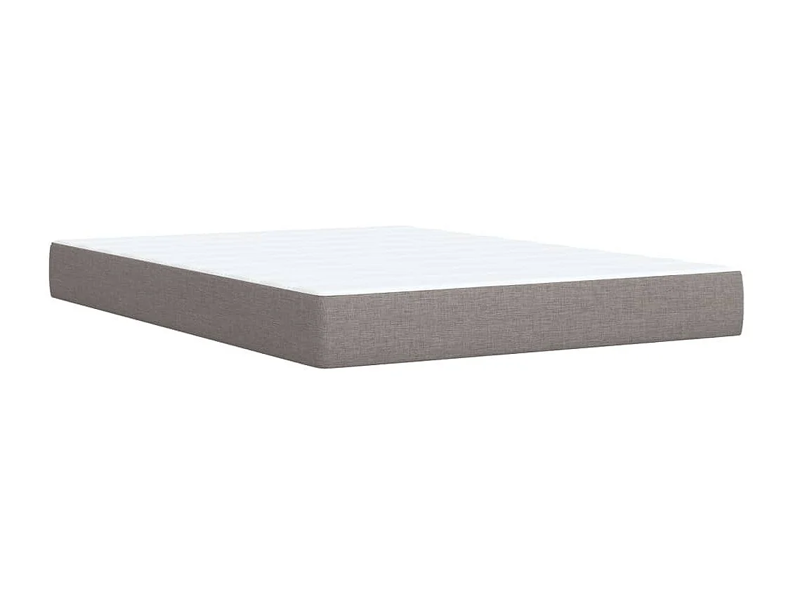 Giroletto a Molle con Materasso Tortora 140x190 cm in Tessuto