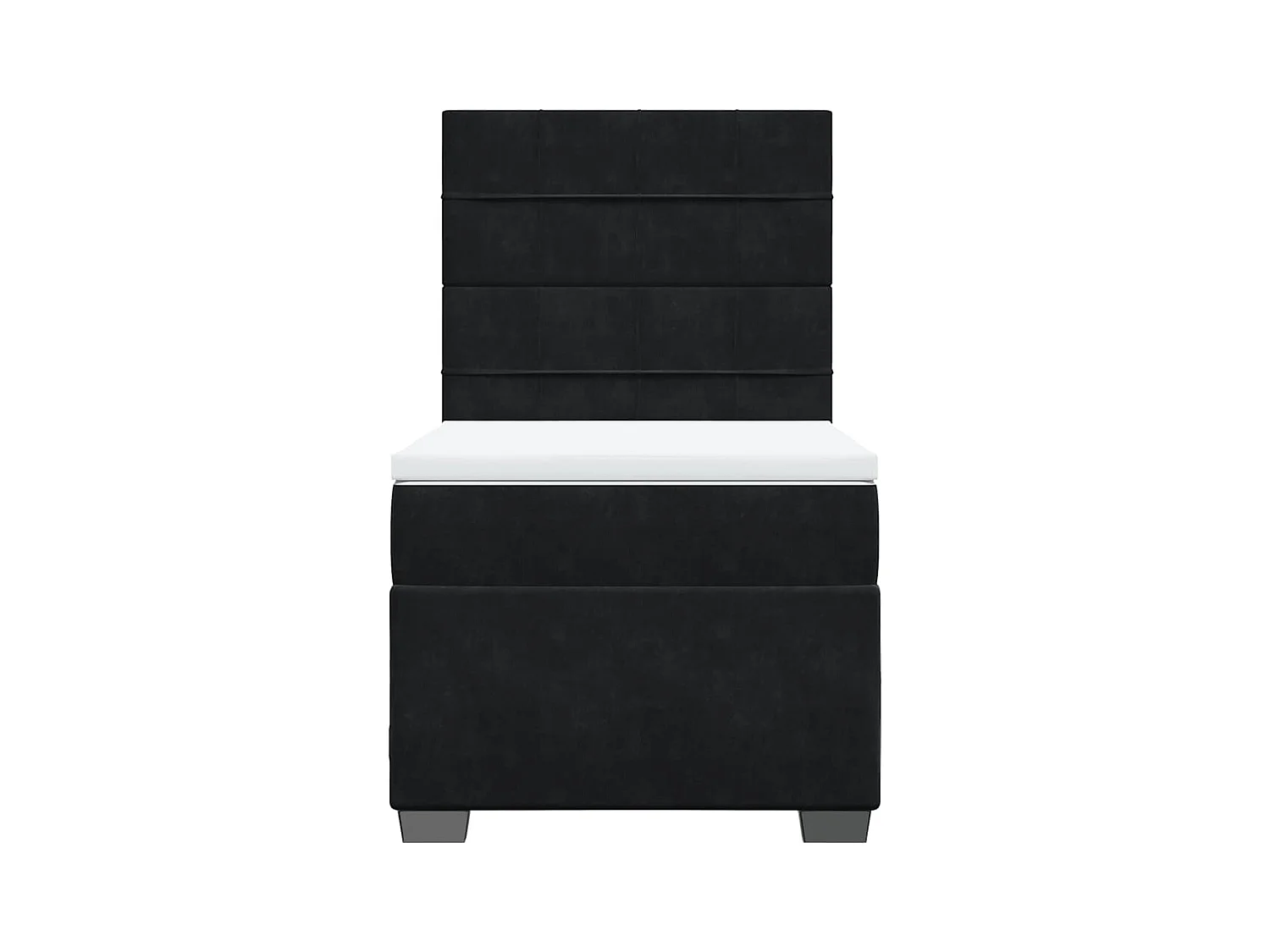 Boxspring met matras fluweel zwart 80x200 cm