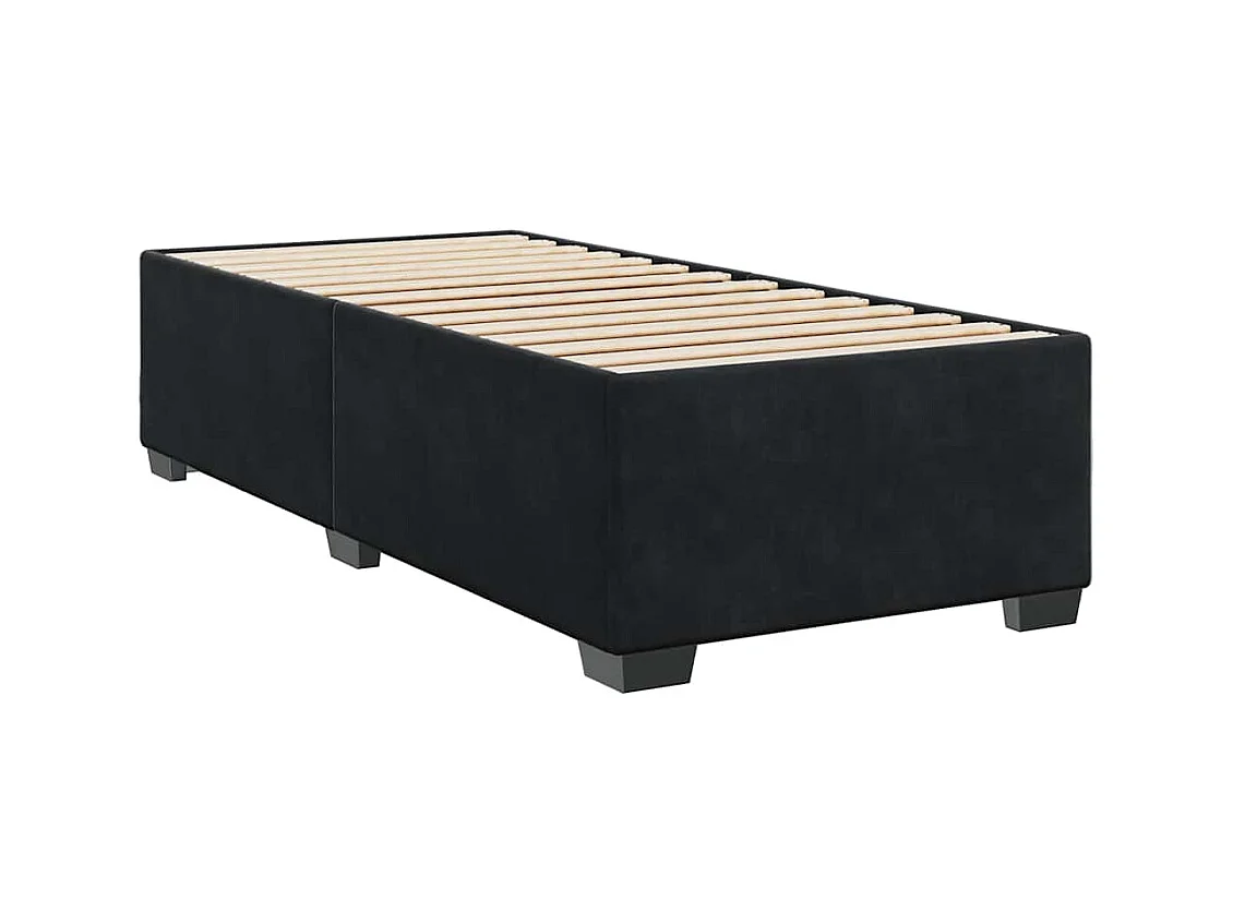 Boxspring met matras fluweel zwart 80x200 cm