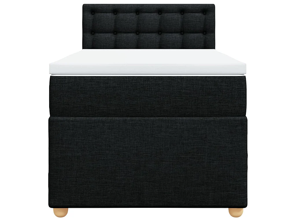 Boxspringbett mit Matratze Schwarz 90x190 cm Stoff