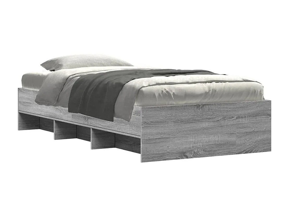 Cadre de lit sans matelas sonoma gris 75x190 cm