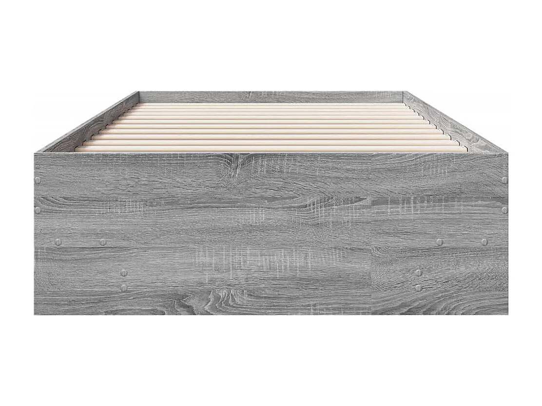 Bettgestell Grau Sonoma 75x190 cm Holzwerkstoff