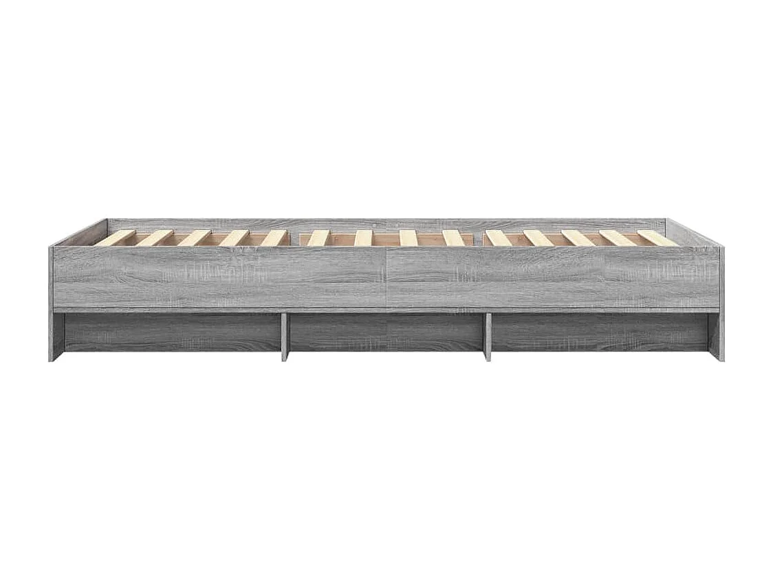 Bettgestell Grau Sonoma 75x190 cm Holzwerkstoff