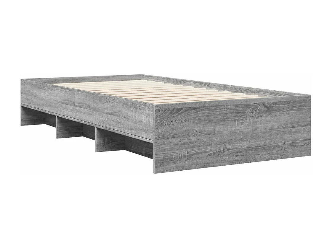 Bettgestell Grau Sonoma 75x190 cm Holzwerkstoff