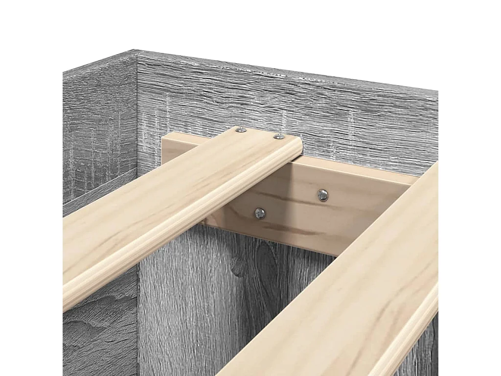 Bedframe bewerkt hout grijs sonoma eikenkleurig 75x190 cm