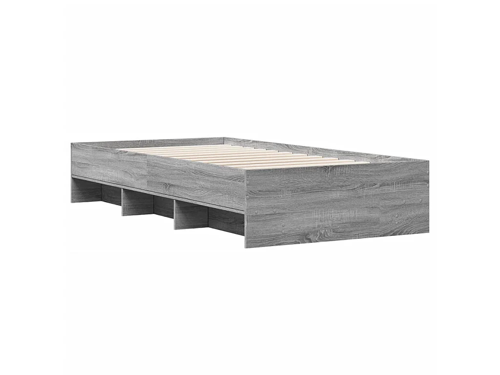 Bedframe bewerkt hout grijs sonoma eikenkleurig 75x190 cm