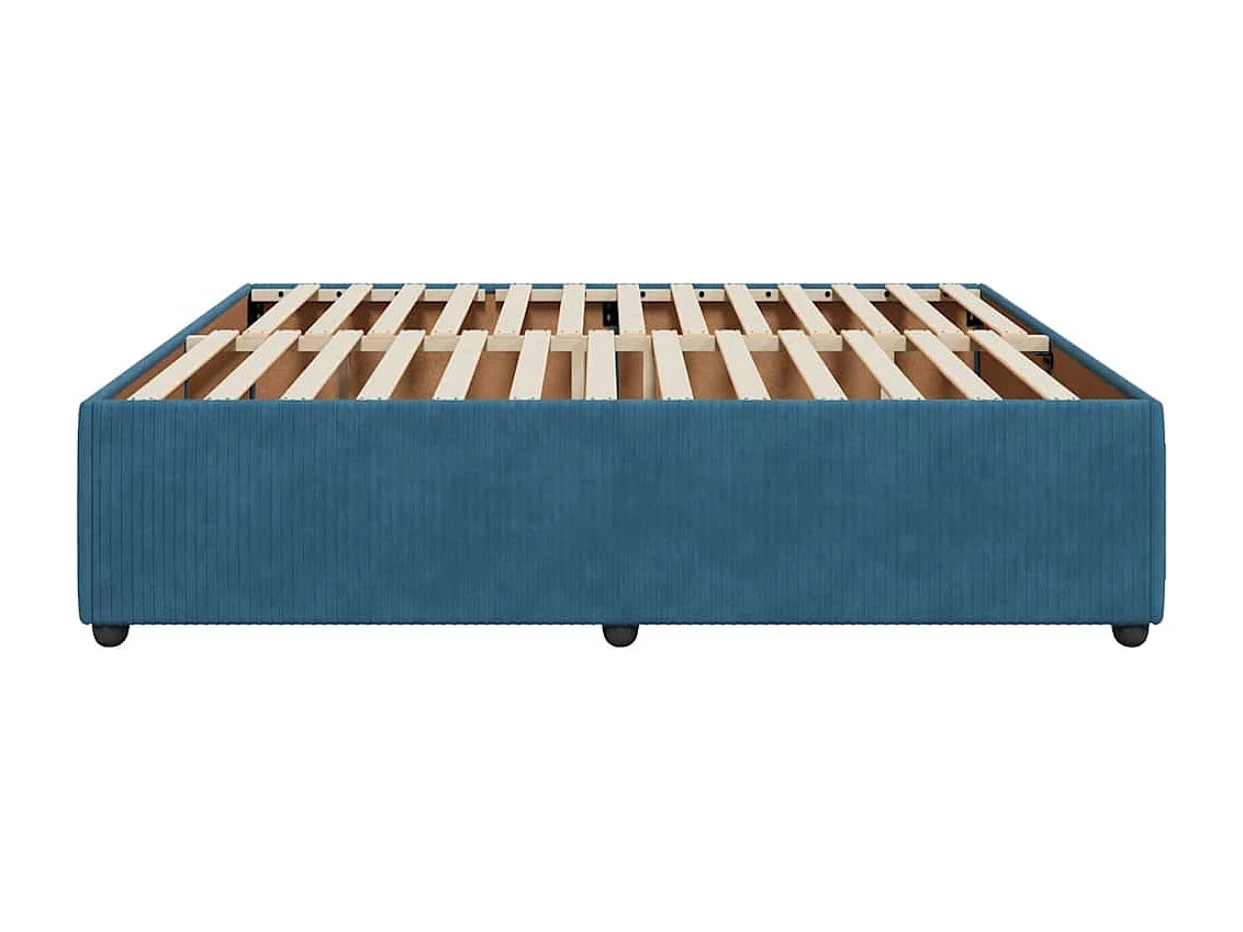 Bedframe fluweel blauw 200x200 cm