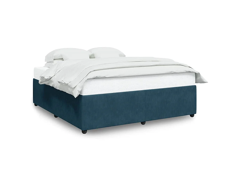 Bettgestell Blau 200x200 cm Samt