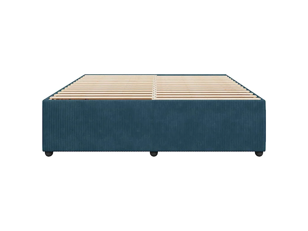Bedframe fluweel blauw 200x200 cm