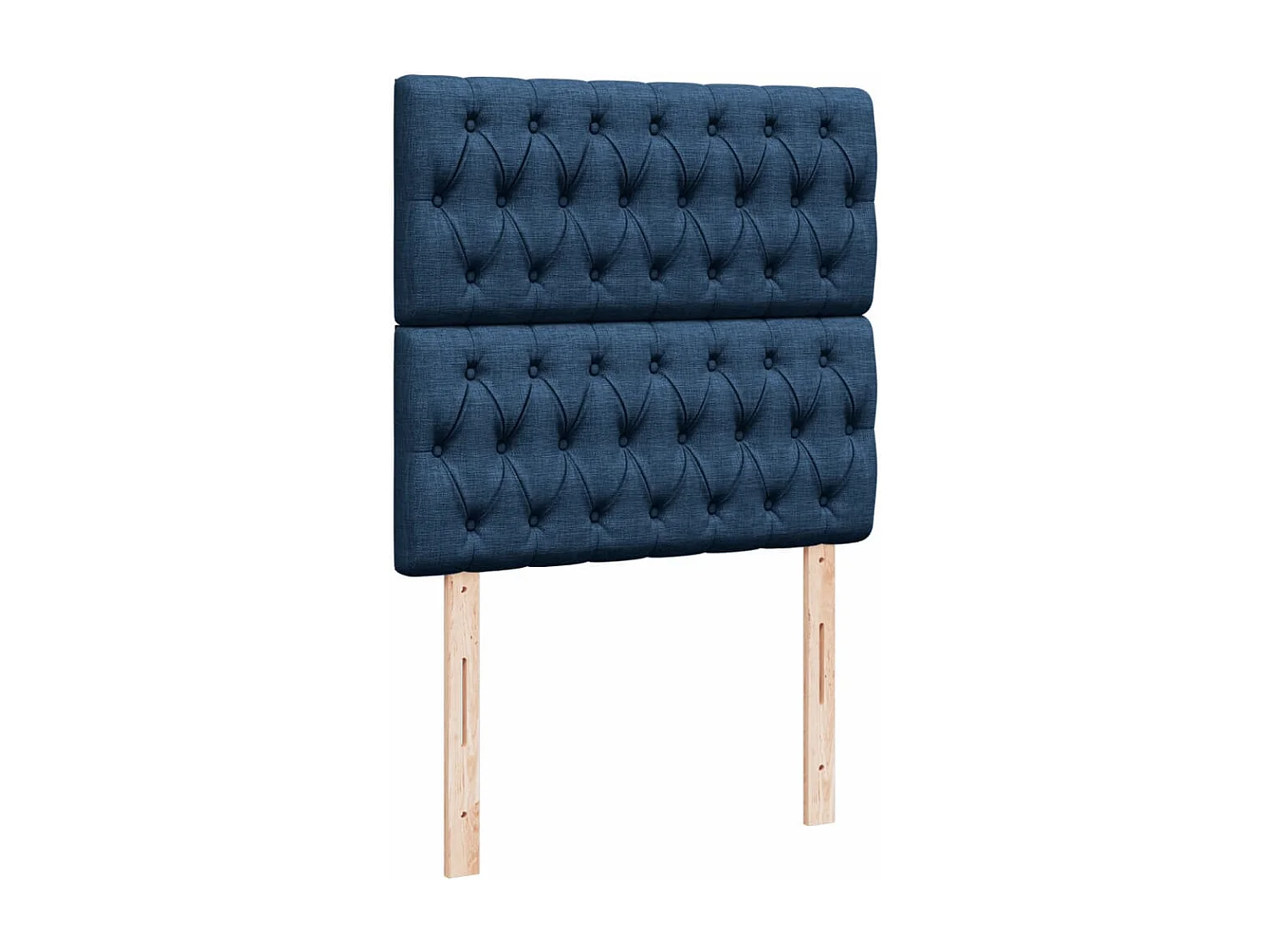 Boxspring met matras stof blauw 90x190 cm