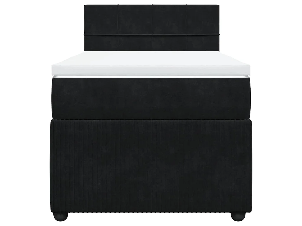 Boxspring met matras fluweel zwart 80x200 cm