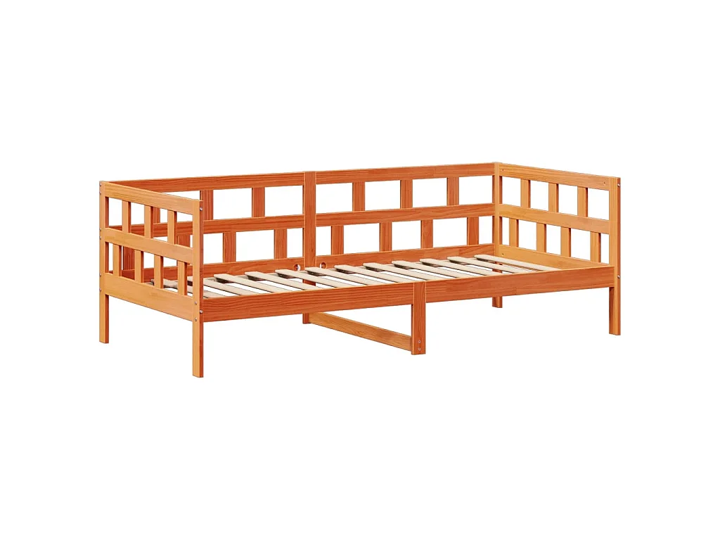 Lit de jour avec toit sans matelas 90x200 cm bois massif