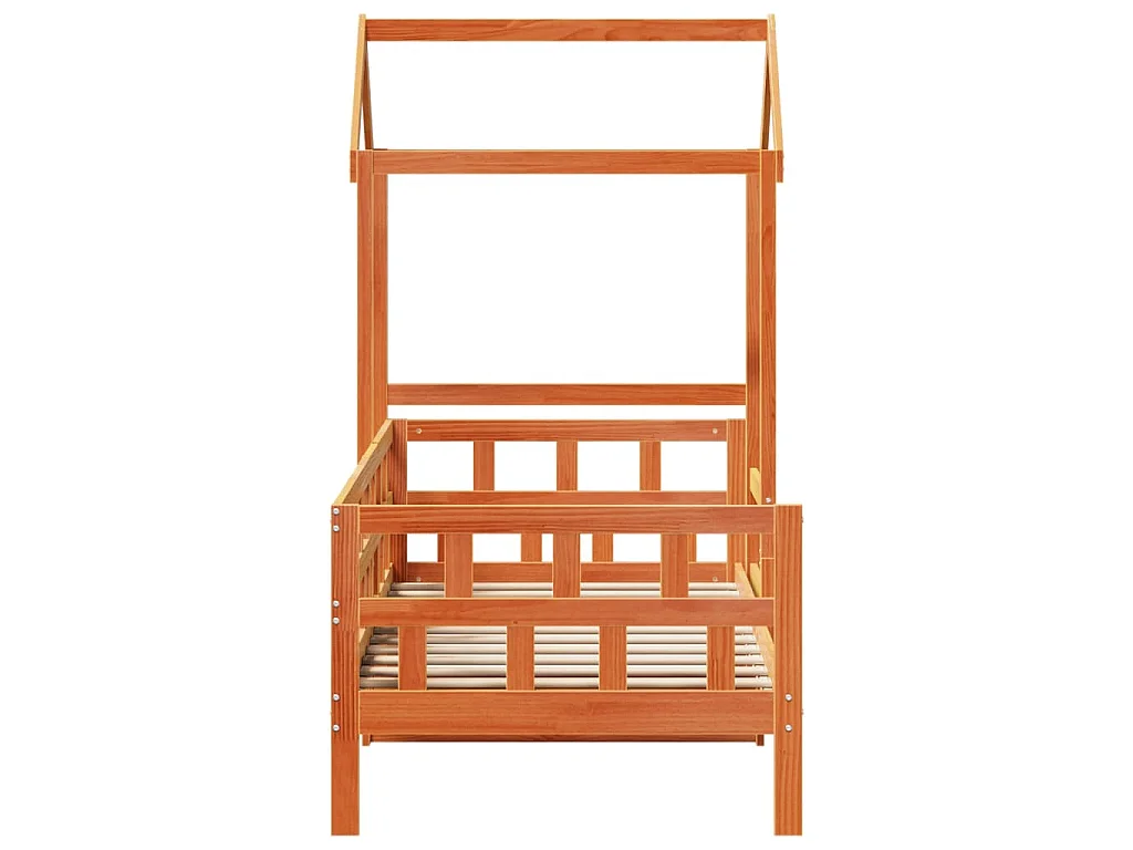 Lit de jour avec toit sans matelas 90x200 cm bois massif