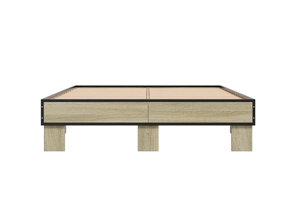 Cadre de lit sans matelas chêne sonoma 120x200 cm