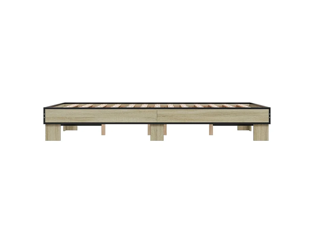 Cadre de lit sans matelas chêne sonoma 120x200 cm