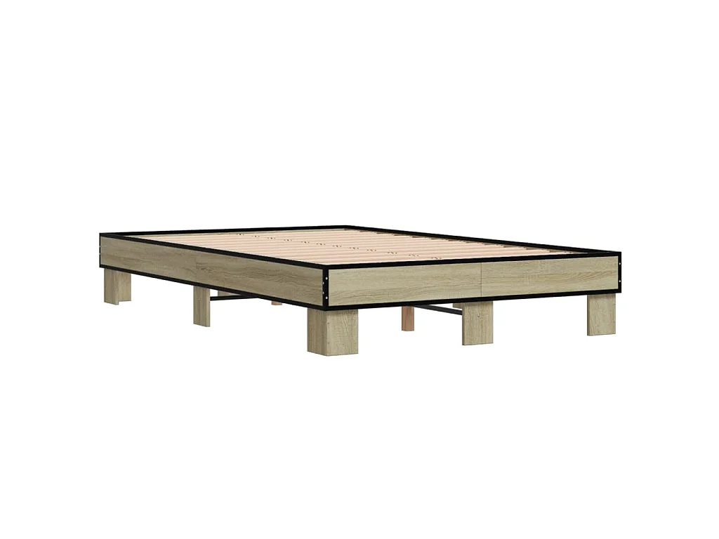 Cadre de lit sans matelas chêne sonoma 120x200 cm