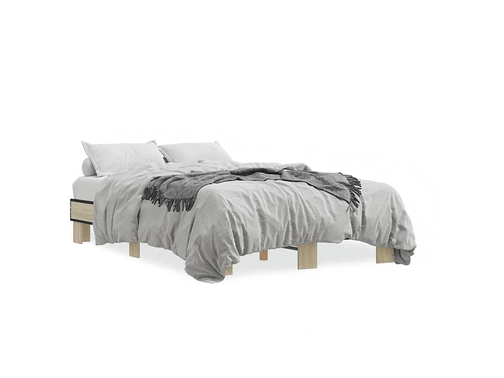 Cadre de lit sans matelas chêne sonoma 120x200 cm