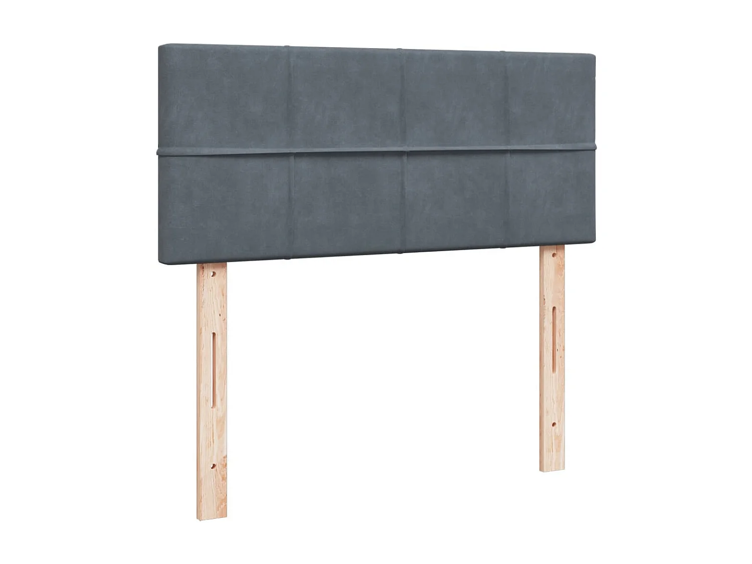 Cama box spring con colchón terciopelo gris oscuro 120x200 cm