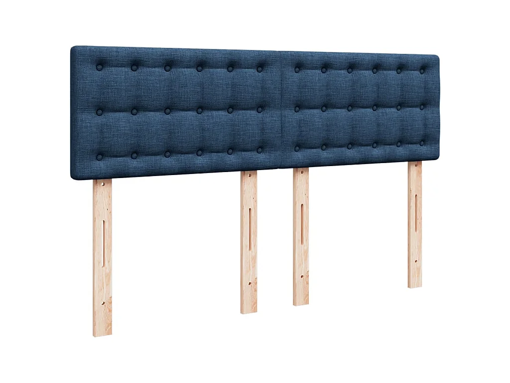 Giroletto a Molle con Materasso Blu 160x200 cm in Tessuto