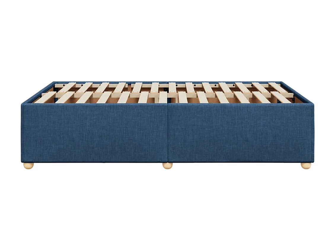 Cadre de lit sans matelas bleu 120x190 cm tissu