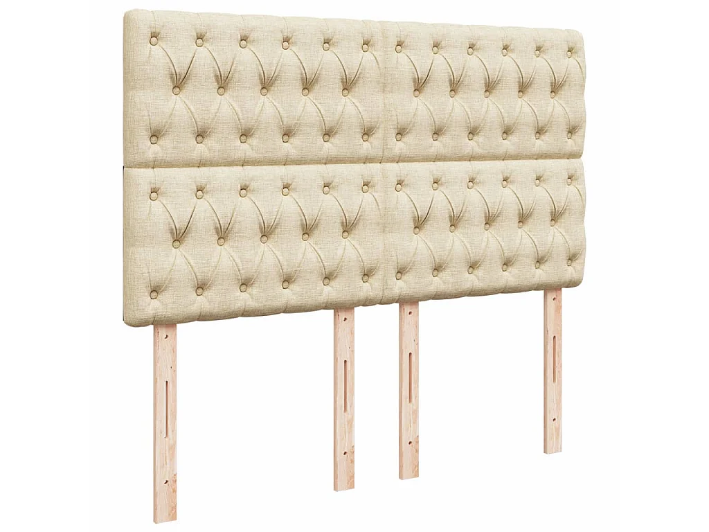 Boxspringbett mit Matratze Creme 140x200 cm Stoff