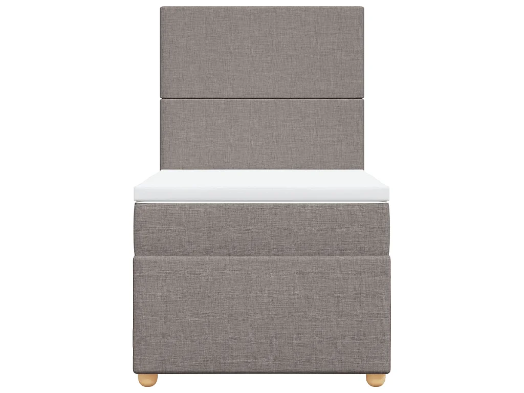 Boxspring met matras stof taupe 80x200 cm