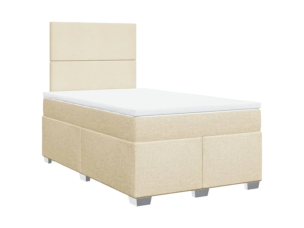 Boxspringbett mit Matratze Creme 120x200 cm Stoff