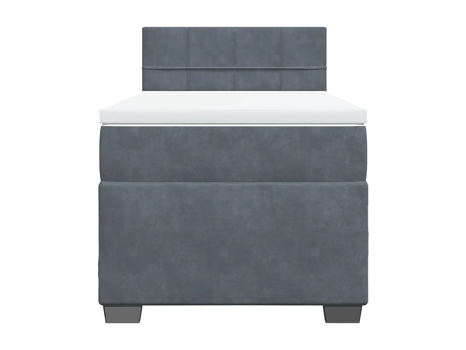 Boxspringbett mit Matratze Dunkelgrau 100x200 cm Samt