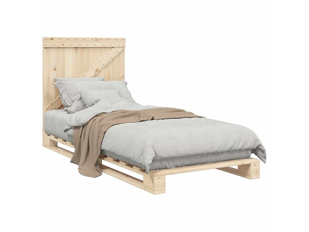 Cadre de lit sans matelas avec tête de lit 90x200 cm