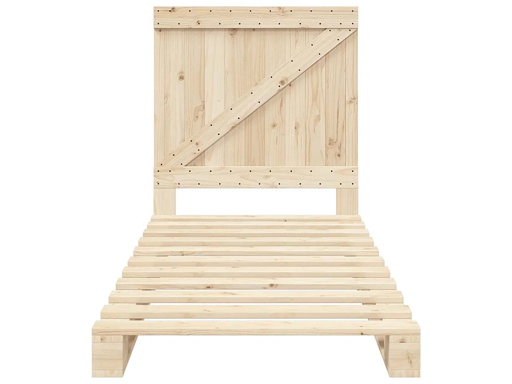 Cadre de lit sans matelas avec tête de lit 90x200 cm
