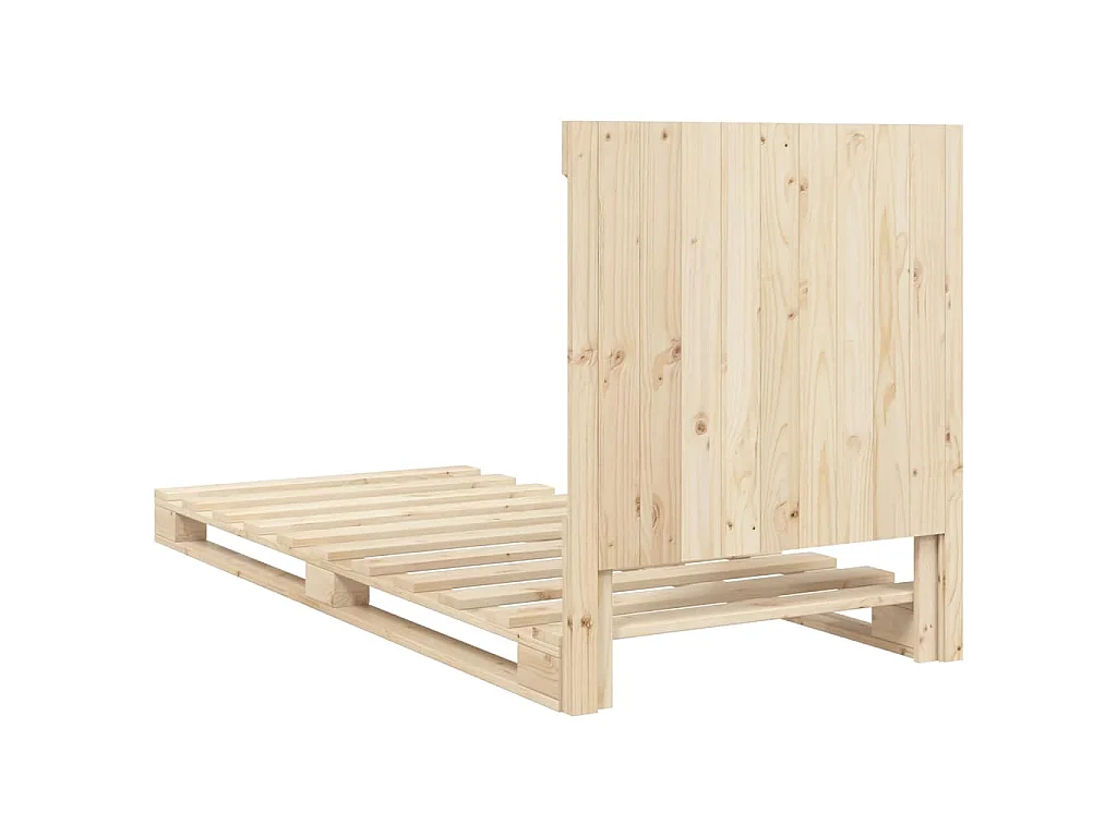 Cadre de lit sans matelas avec tête de lit 90x200 cm