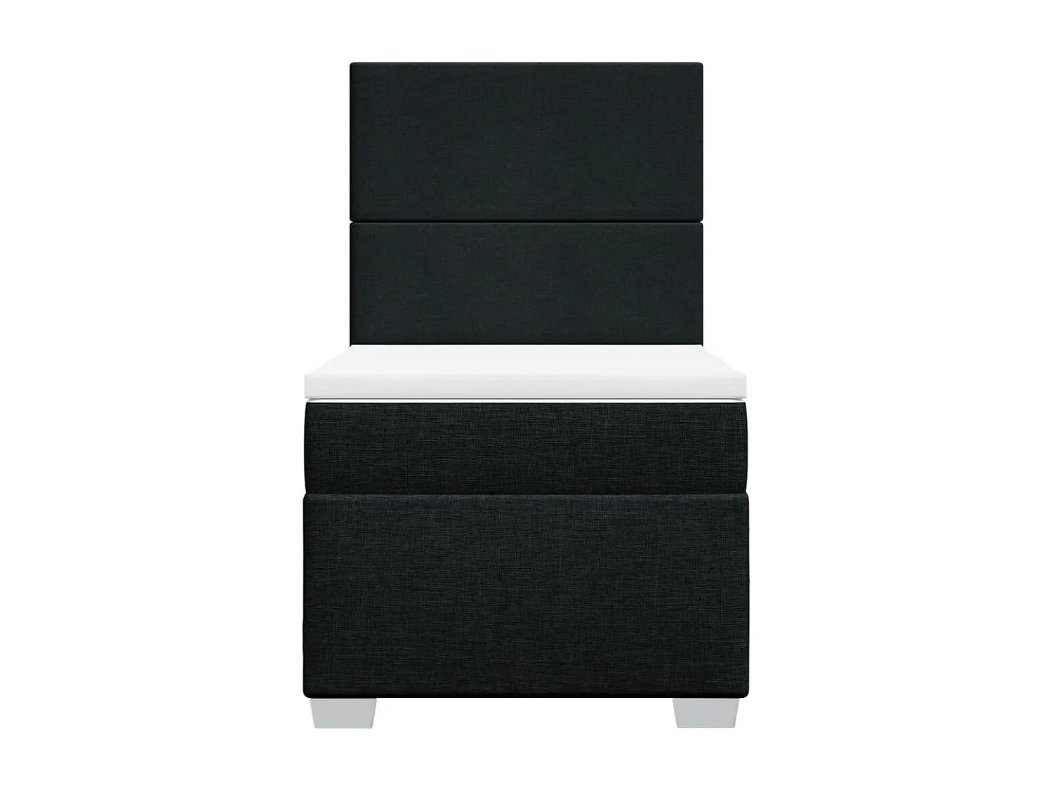 Boxspring met matras stof zwart 90x190 cm