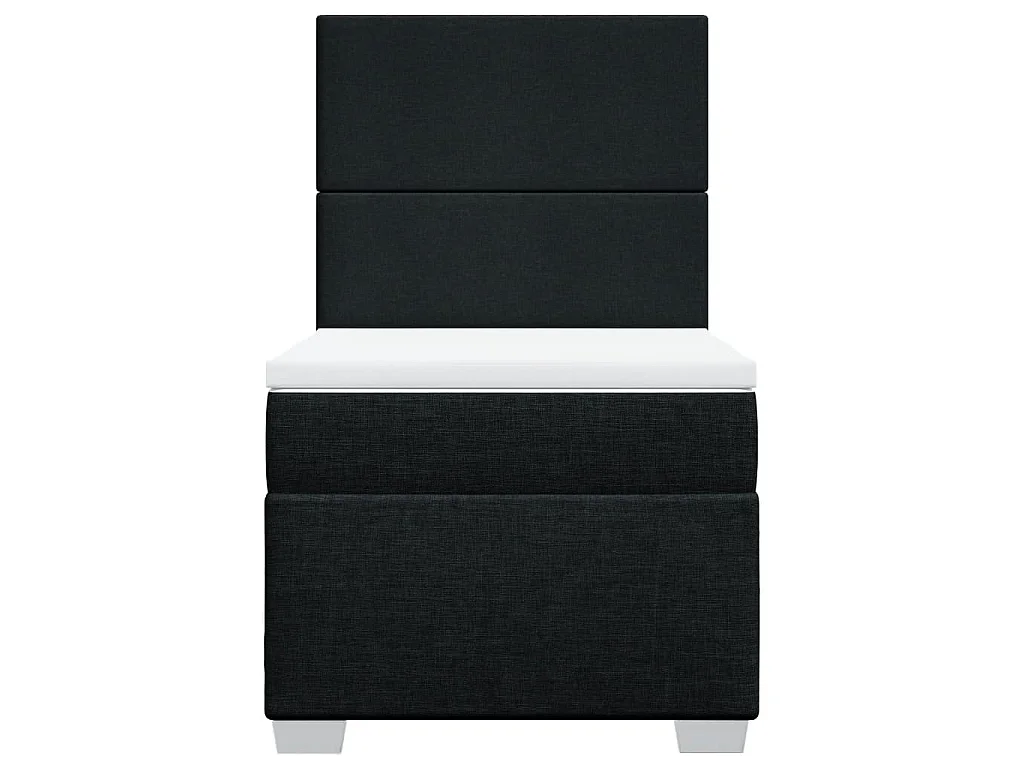 Boxspringbett mit Matratze Schwarz 90x190 cm Stoff
